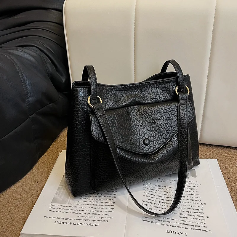 Women's Single Shoulder Crossbody Bag Tote Bag New Color Contrast Simple Large Capacity Casual Fashion Commuting