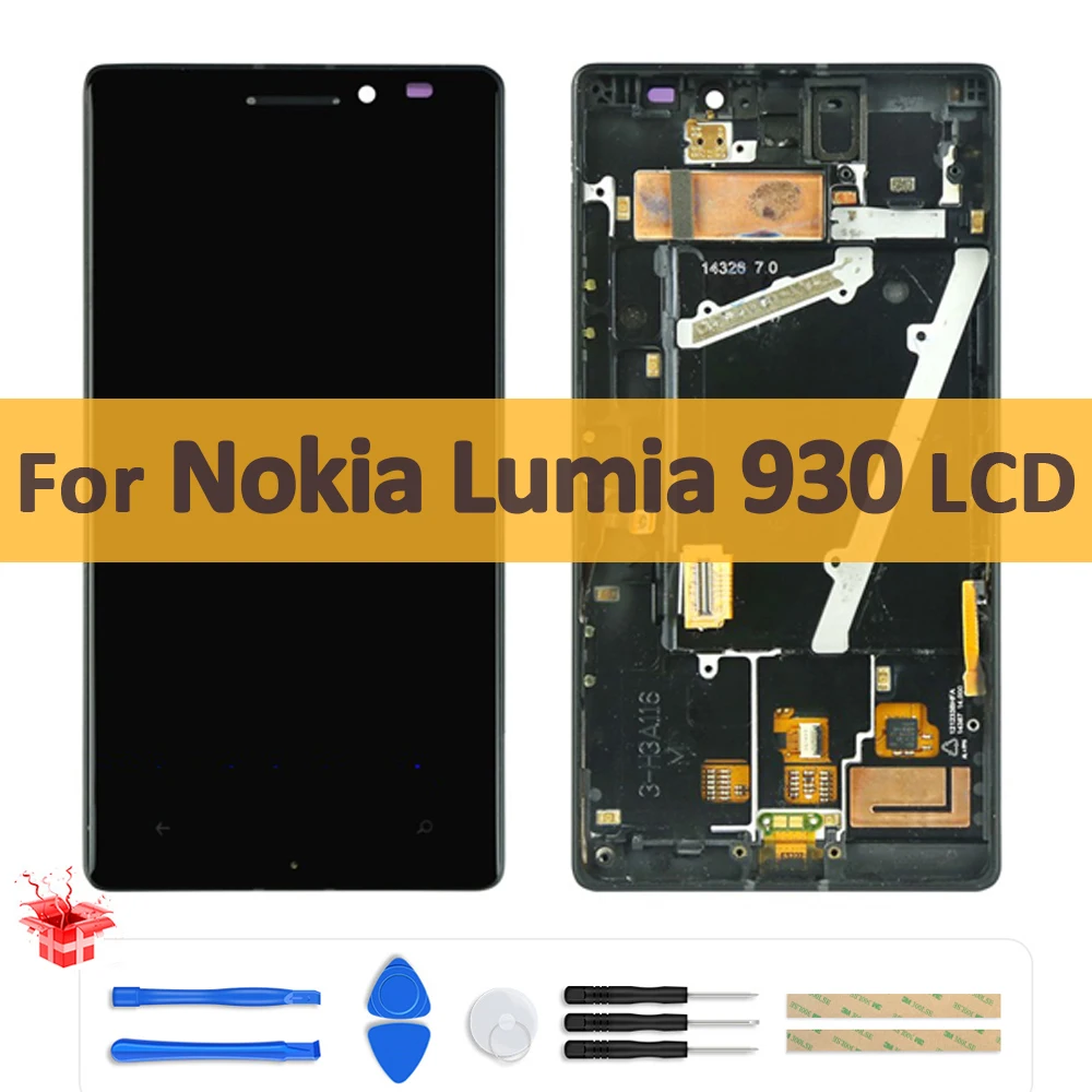 

5.0" Original AMOLED LCD Display For Nokia Lumia 930 RM-1045 LCD Touch Screen with Frame Digitizer Assembly For Nokia 930 LCD