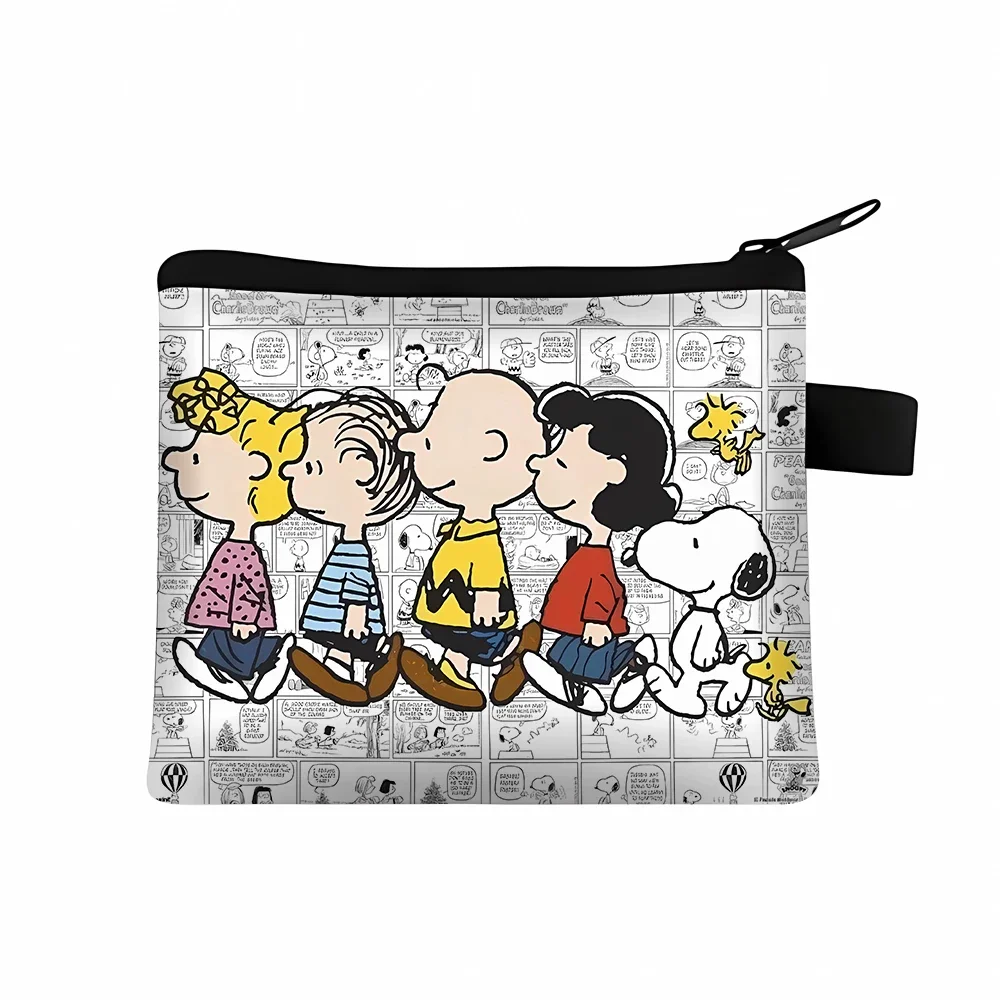 Portamonete Snoopys Portafoglio piccolo in legno carino Auricolari divertenti Borsa portaoggetti per chiavi Portaoggetti portatile alla moda Regali di Natale di compleanno