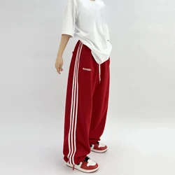 Clothes for Women Summer Trendy Striped Streetwear Oversized Hip Hop Wide Leg Pants Female Casual Y2K Harajuku Baggy Sweatpants