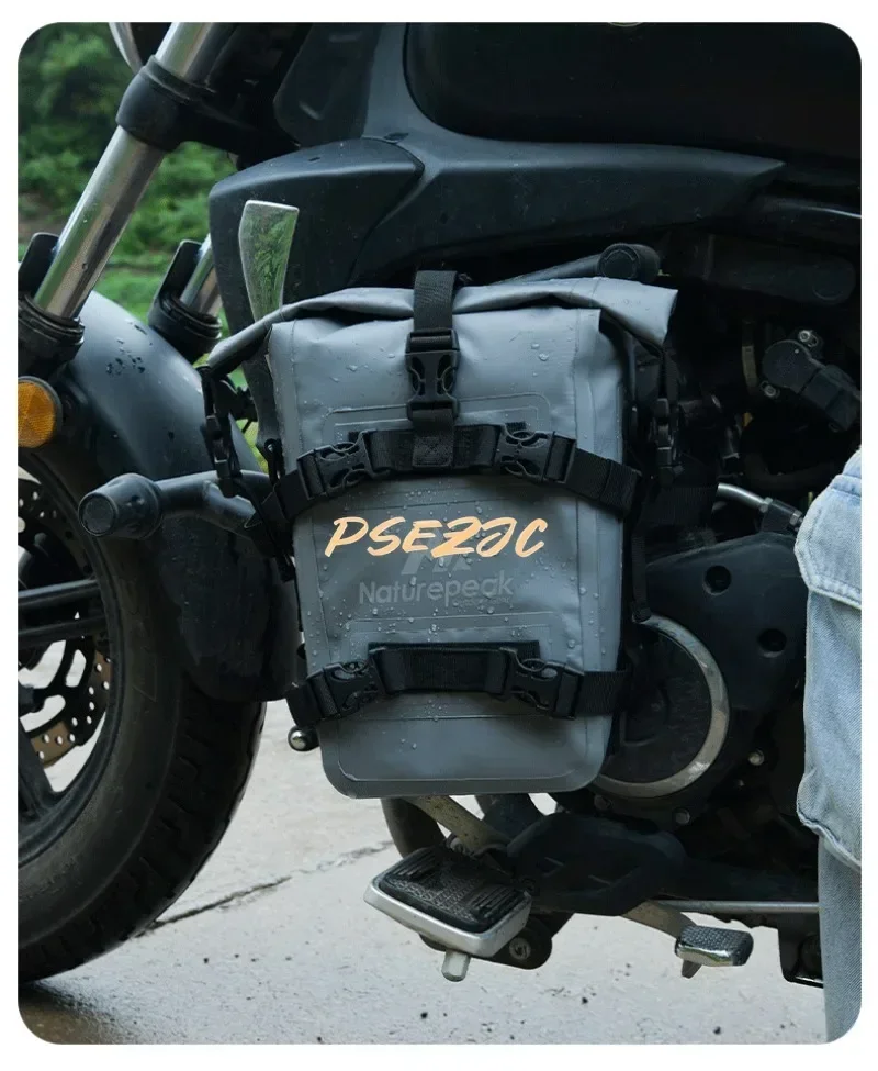 Amortecedor de motocicleta multifuncional PVC mochila à prova d'água suprimentos de viagem para motocicleta