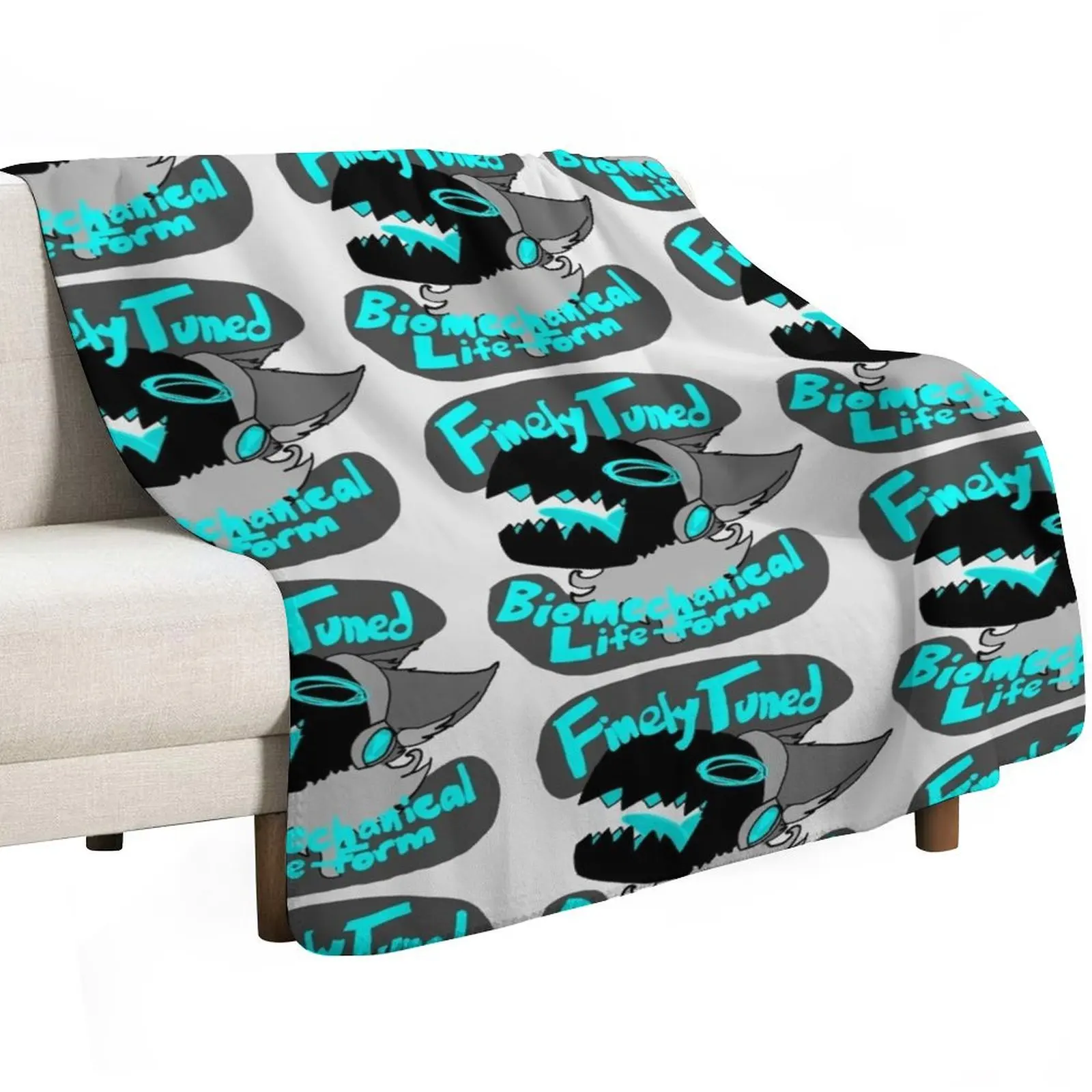 Finely Tuned Biomechanical Lifeform - Protogen Throw Blanket Soft Sherpa Fleece Warm Blanket for Winter