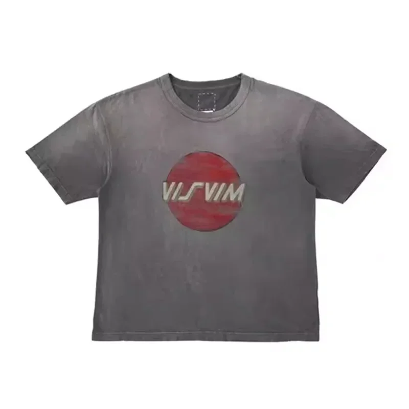 

Футболка с потертостями VISVIM 22AW JUMBO S/S, японская Футболка с принтом