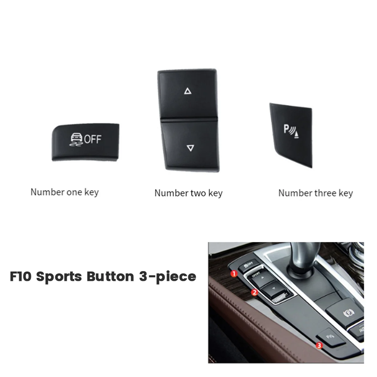 Car Sports Mode Switch Button 61319267890 for BMW 5 6 Series X3 X4 F10 F18 F25 F26 Center Console Switch Button LHD