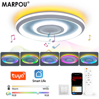 MARPOU TUYA RGB Ceiling Light with Speaker 80W 220V APP Remote Control Large Size Modern LED Smart Ceiling Lamp Living Room