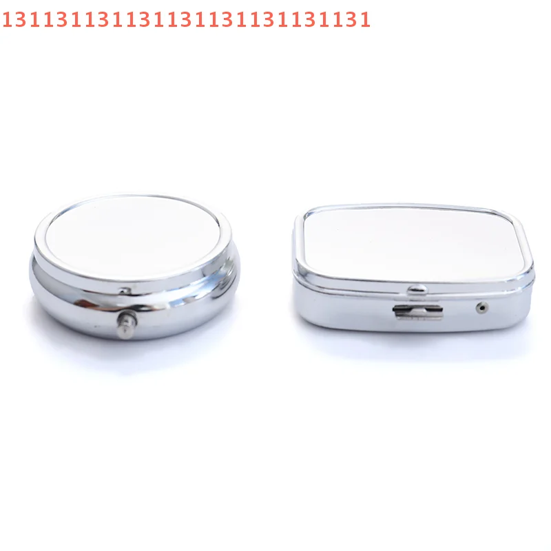 منظم حبوب الدواء المعدني المقاوم للماء، صندوق حبوب مربع دائري محمول، حاوية حبوب منع الحمل، صندوق فاصل حبوب أسبوعي #5