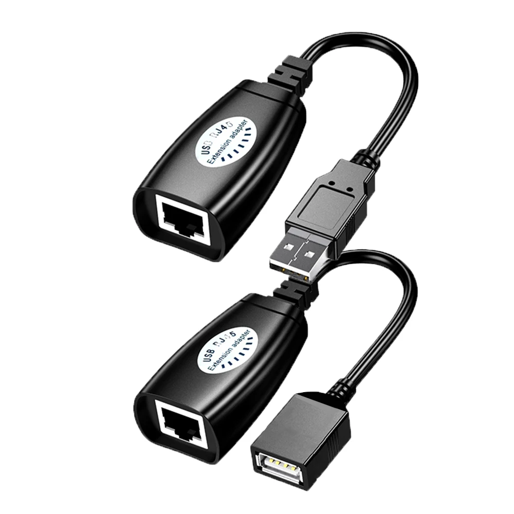 Adaptateur USB vers RJ45 LAN, câble d'extension USB RJ45 sur Cat5 RJ45 Cat6, patch rette, noir, accessoires de réseau