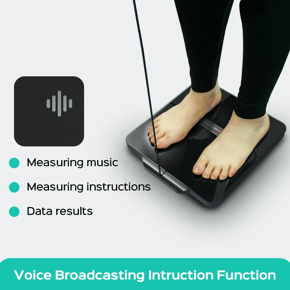 Colorful VA Screen Digital Smart Scale Full Body Composition Data Heart Rate & Body Fat Reading with Body Analysis App