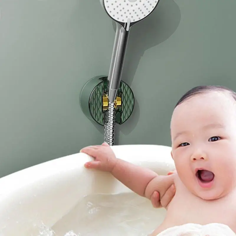 Wall Mount Shower Bracket Spray Holder Mount No-Punching Shower Rack With Angle Adjustable Bath Head Holder For Handheld