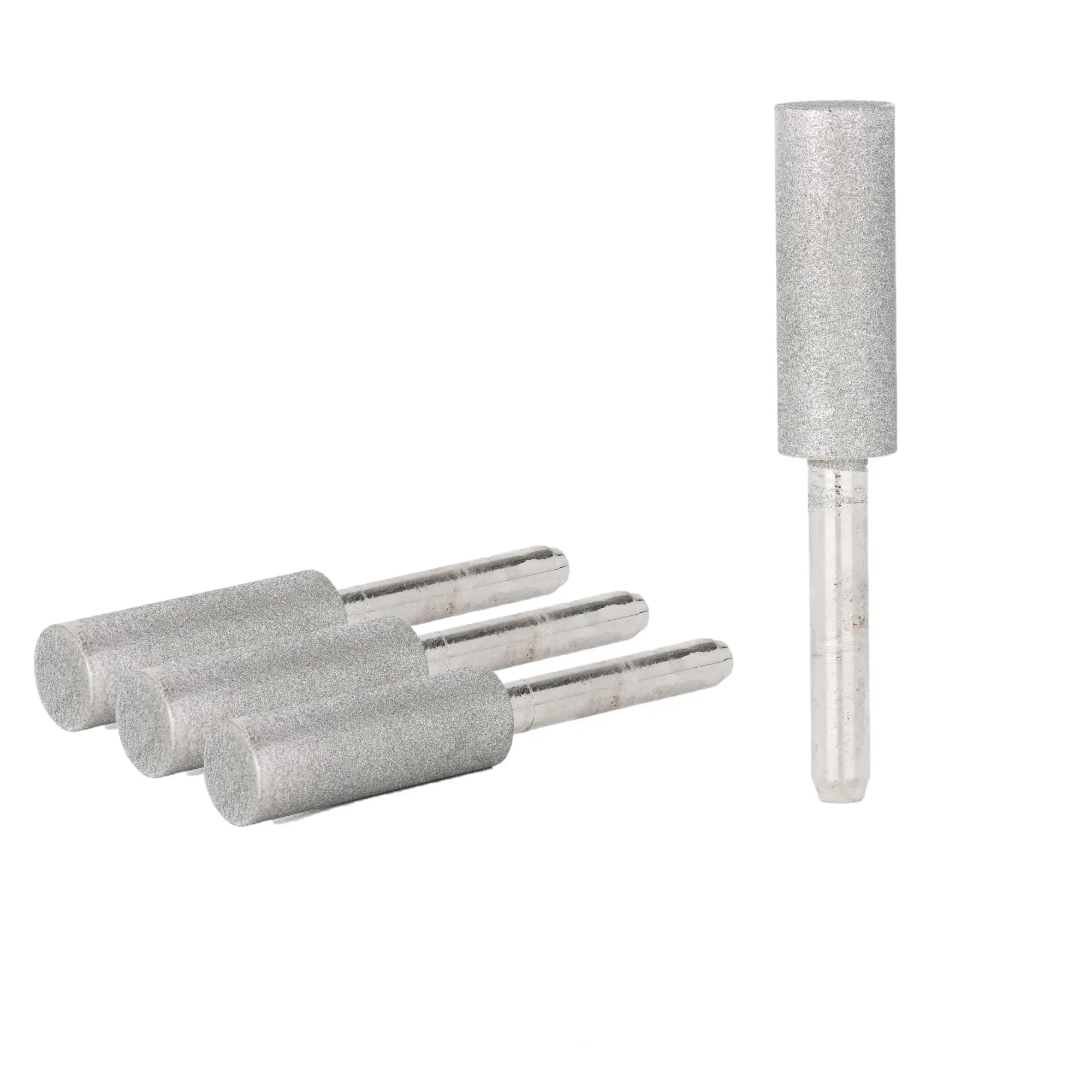 6‑40mm diamond coated cylinder mounted points grinding head 240 grit 6mm shank rotary grinding bits for jewelry stone carving