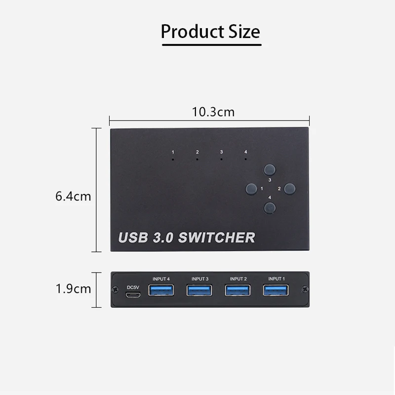 4 In 4 Out USB3.0 Switch Dock station hub usb Splitter Cable Switcher adattatore convertitore Plug and Play adattatore Splitter Internet