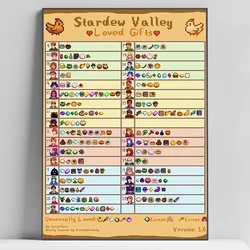 Stardew Valley Game Poster Art Print Home Decorations Gaming Room Decoration Decorative Paintings Painting on Canvas Wall Decor