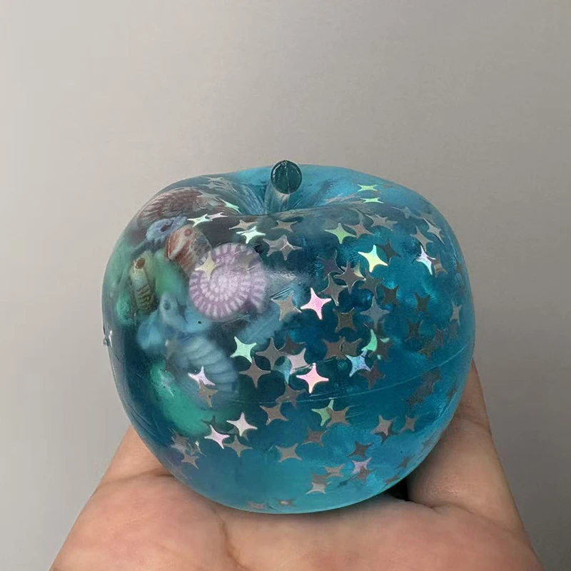 Adults Squishy Ocean Apple Stress Balls Autism Sensory Toys Stress Anxiety Relief Fidget Toys Maltose Water Ball Gifts Bulk