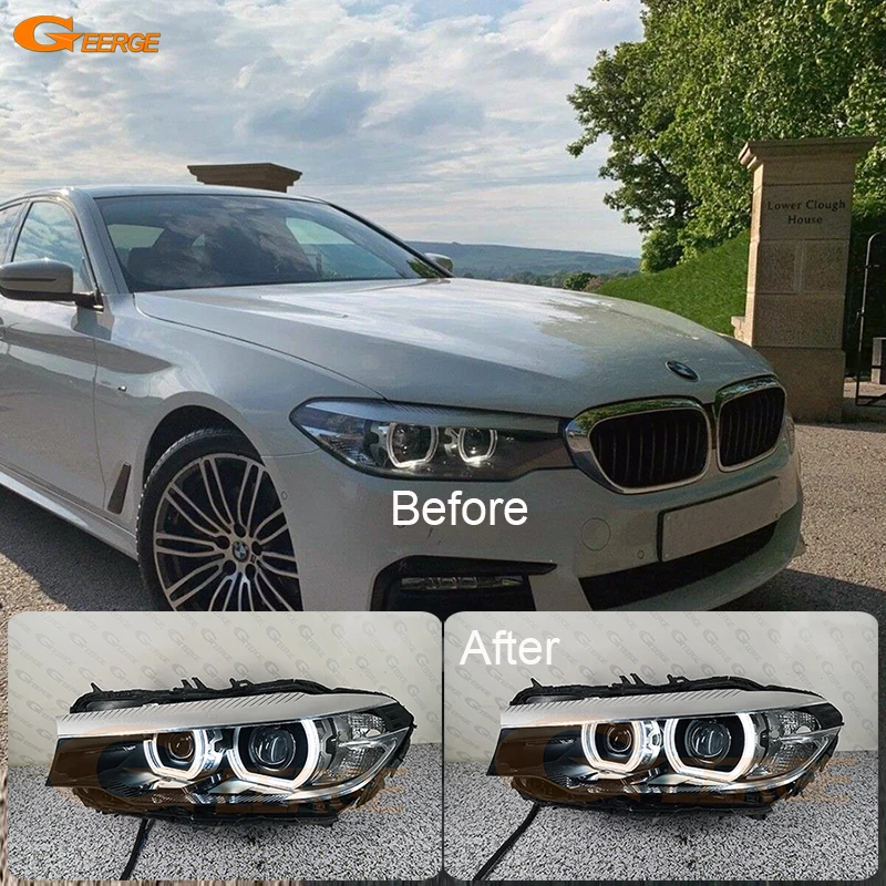 

For BMW 5 Series G30 G31 G38 F90 M5 2016 2017 2018 2019 2020 Day Light Ultra Bright DTM M4 Style Led Angel Eyes Kit Halo Rings