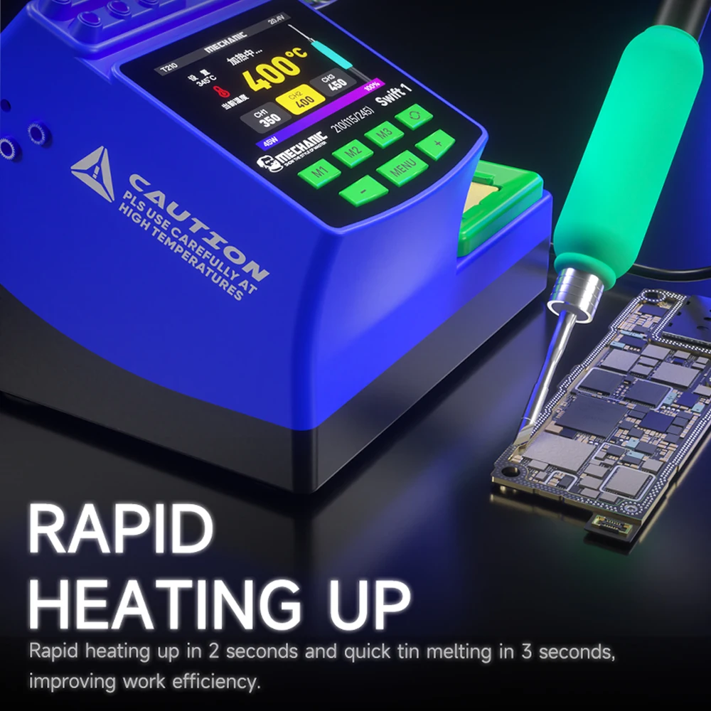 ميكانيكي سويفت 1 محطة لحام بشاشة ديجيتال ذكية تدعم C210/C245/115 وحدات تحكم PCB أداة إصلاح لحام