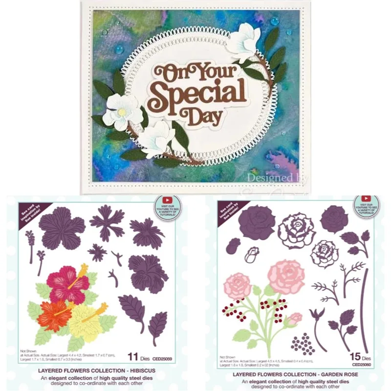 Matrices de découpe métalliques pour marguerites violettes, un des types les plus représentatifs, Nouveauté 2026, Moules DIY pour scrapbooking et fabrication de papier