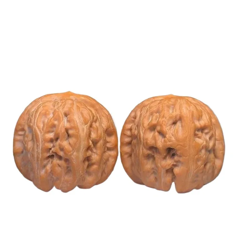 Well Selected Matched Pair Pinggu Ingot Shaped Wenwan Walnuts Hand Massage Finger Exercise Collectible Artware Perfect Gift For
