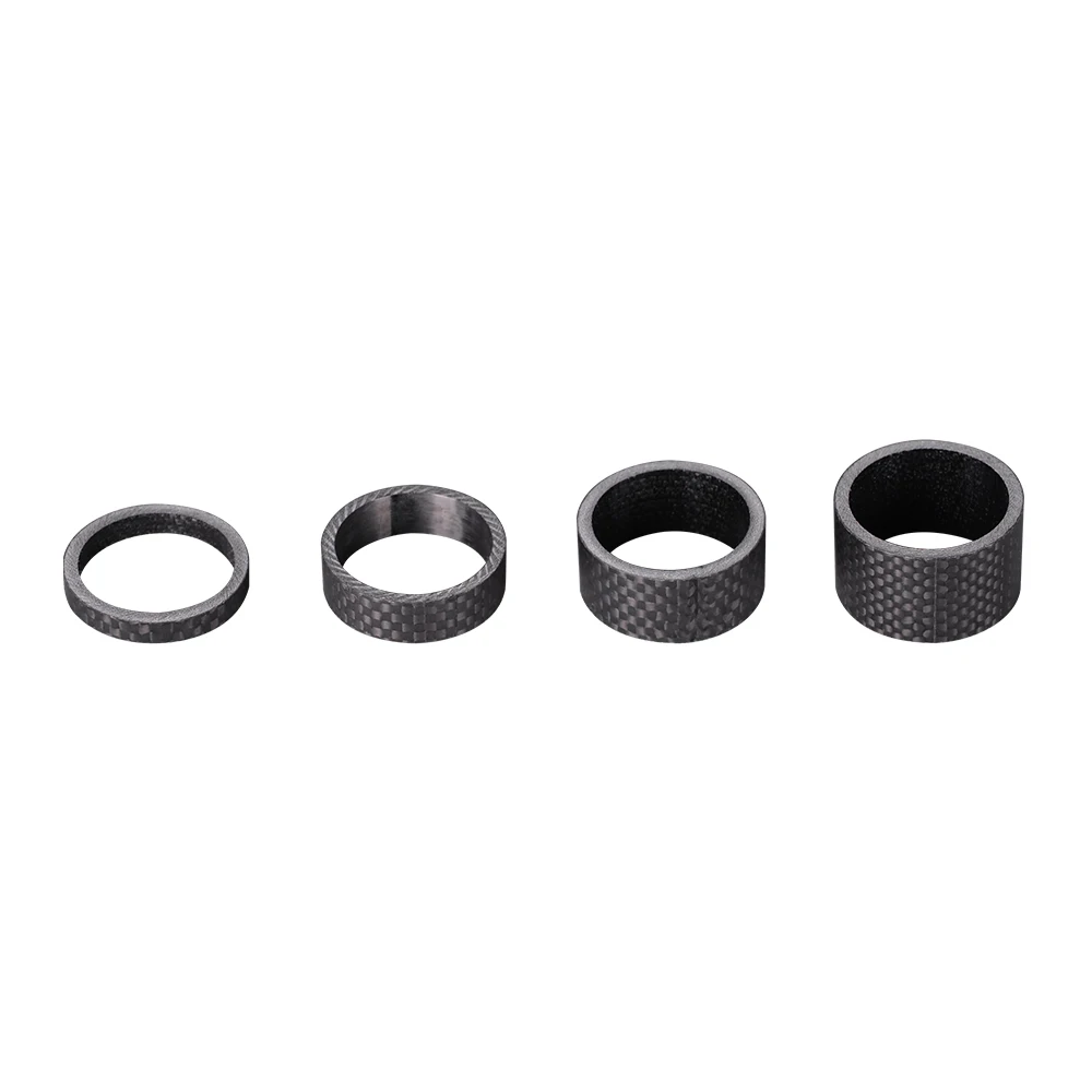 

TRIFOX carbon fiber 3K braided carbon spacer 4 pieces 1-1/8 inch bike carbon fiber washer set bikeCarbon Bike Stem Spacer CDQ100