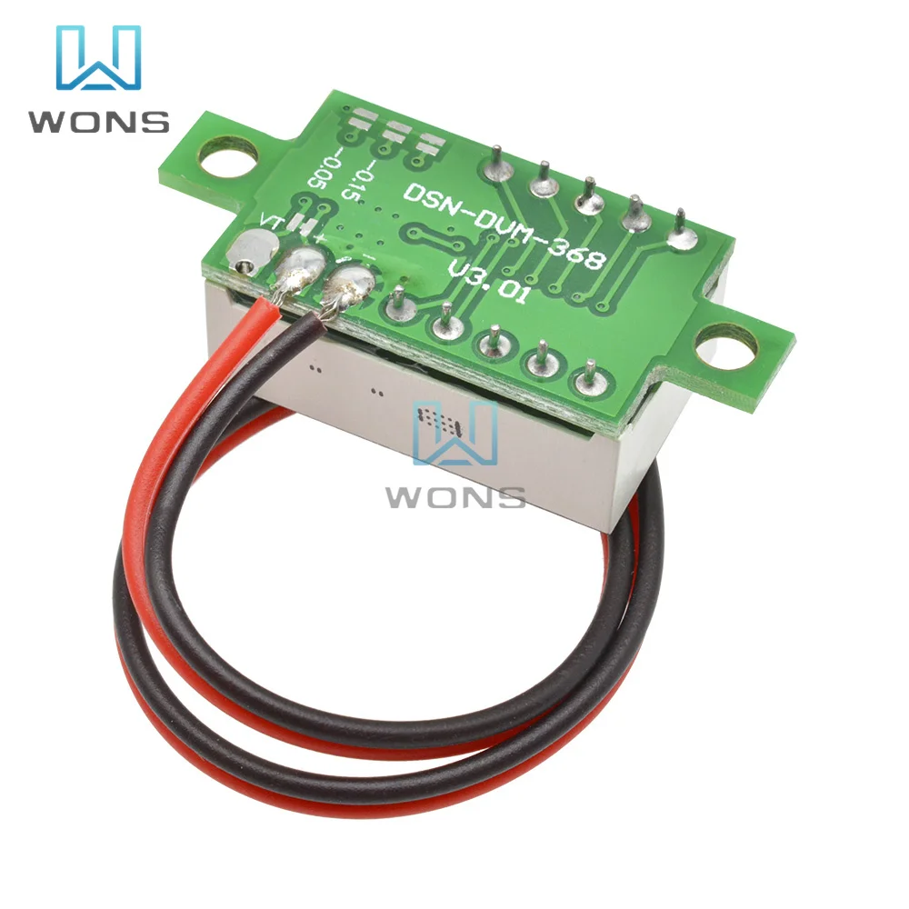 Voltmetro con Display a 3 cifre DC 0.36-32V da 4.7 pollici rosso/blu/Gree/bianco Mini LED Digital Panel Volt voltmetro Tester per misuratore di