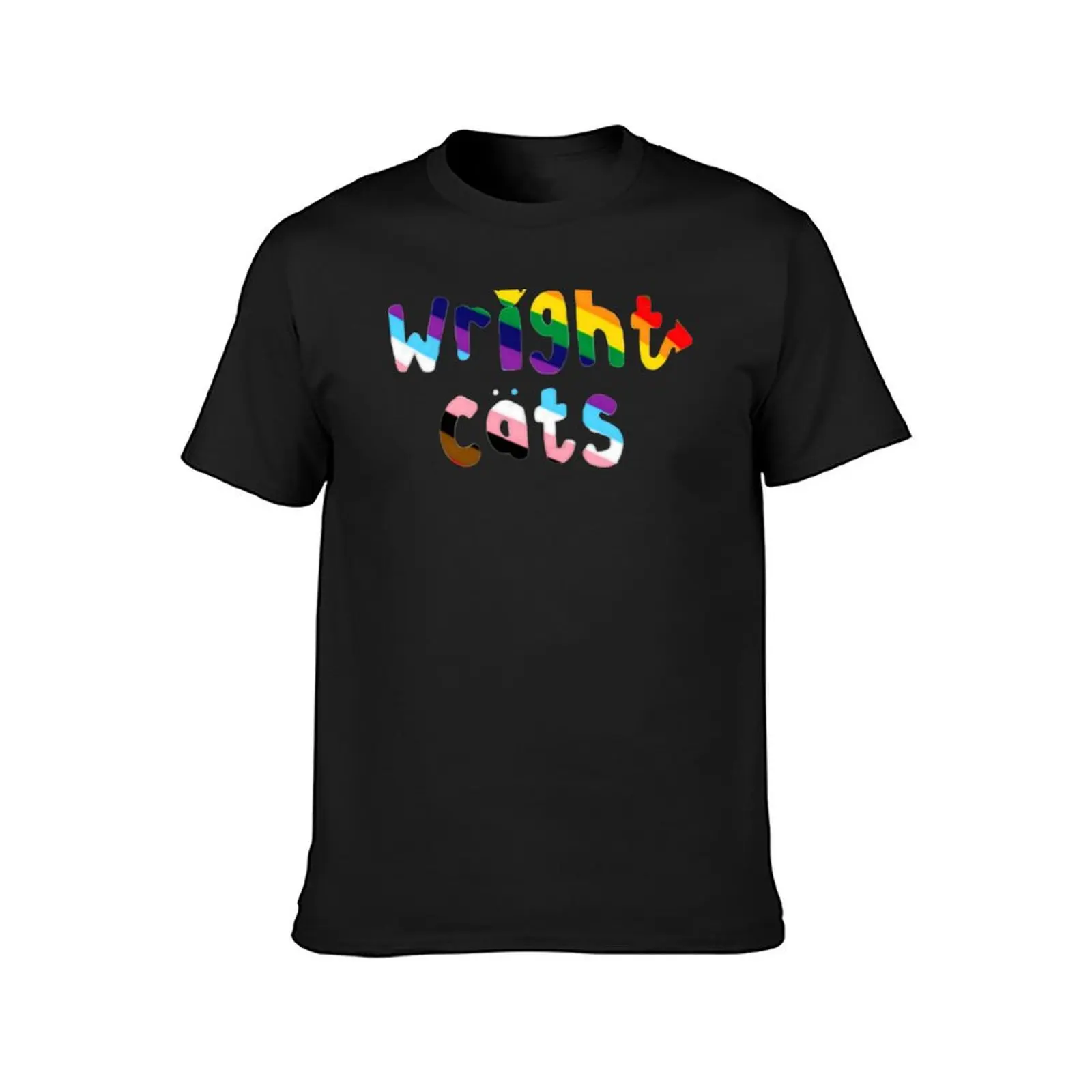 Wright Cats (pride) T-Shirt customs design your own Aesthetic clothing fitted t shirts for men