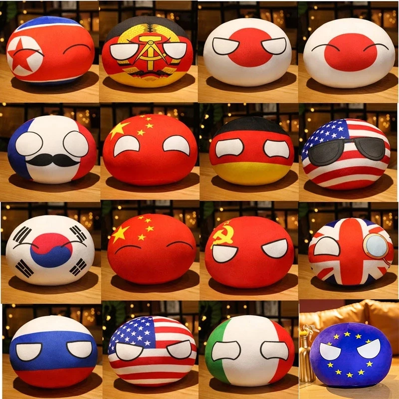 

10cm Country Ball Plush Pendant Toy Plushie Doll Countryball USSR USA FRANCE RUSSIA UK JAPAN GERMANY ITALY Korea Gifts For Kids