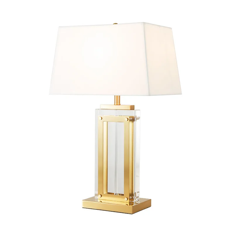 

Modern model room, bedroom bedside creative desk lamp, simple crystal desk lamp