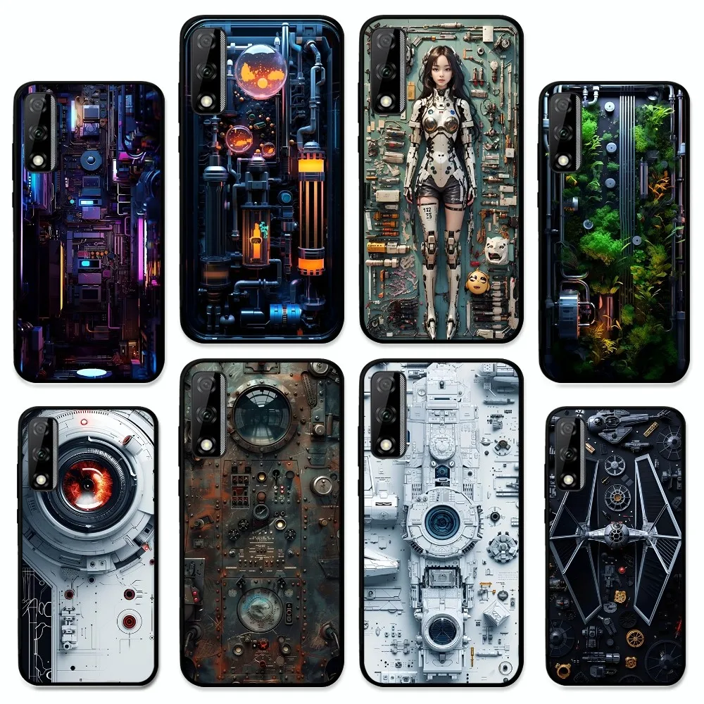 

Science Fiction 3D Mechanical Phone Case For Huawei Y9 6 7 5 Prime Enjoy 7s 7 8 Plus 7a 9e 9plus 8E Lite Psmart Shell