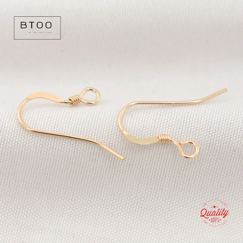 14K Goldfilled Ohrringdraht Flach mit Spirale (0,61mm) Goldener Ohrringdraht für Schmuckherstellung Ohrringe Zubehör Verschlüsse für DIY-Schmuck – Detail 9