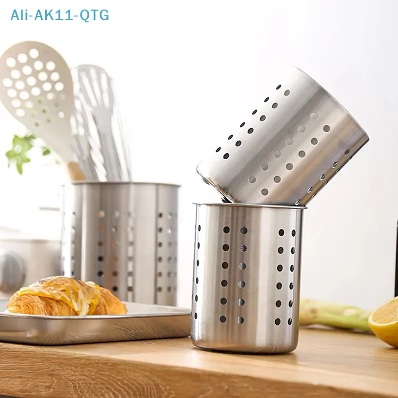 Stainless Steel Cutlery Holder Chopstick Storage Holder Organizer Container Drainer Spoon Fork Chopsticks Kitchen Storage Basket