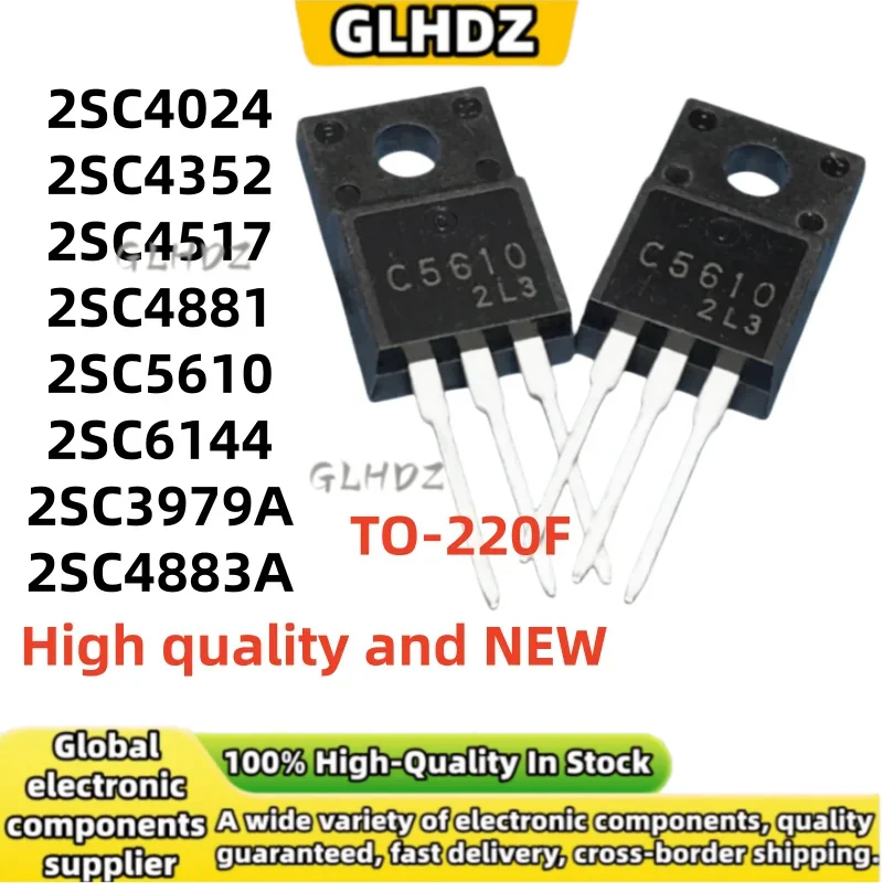 TO-220F 10UNITS 2SC4024 2SC4352 2SC4517 2SC4881 2SC5610 2SC6144 2SC3979A 2SC4883A in stock