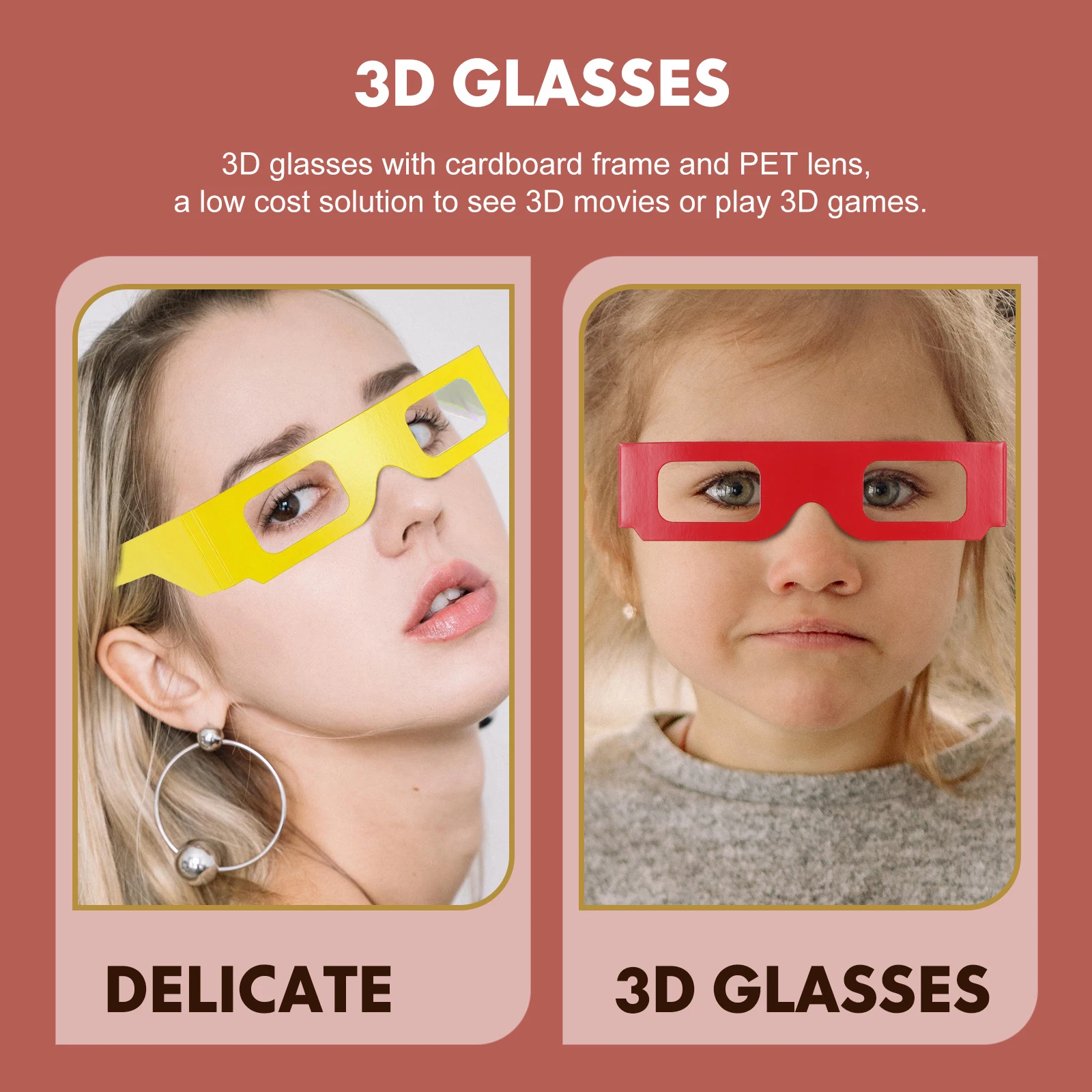 

30 Pcs Glasses Birthday Party Supplies Lights 3d Movie Rewards Child