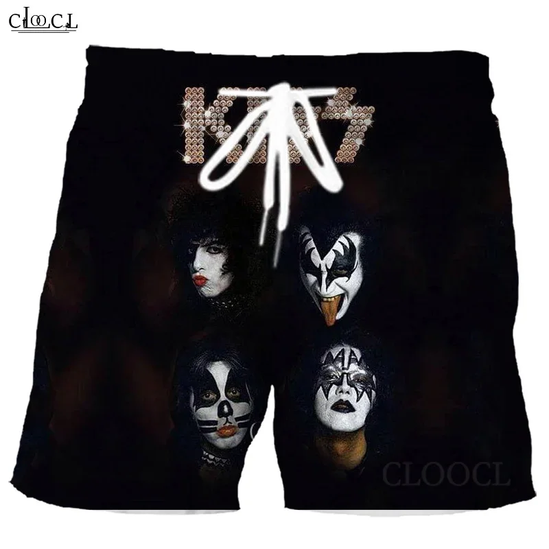 Newest Popular Metal Rock KISS Band 3D Print Men Summer Shorts Hip Hop Harajuku Beach All-match Sweatpants Drop Shipping