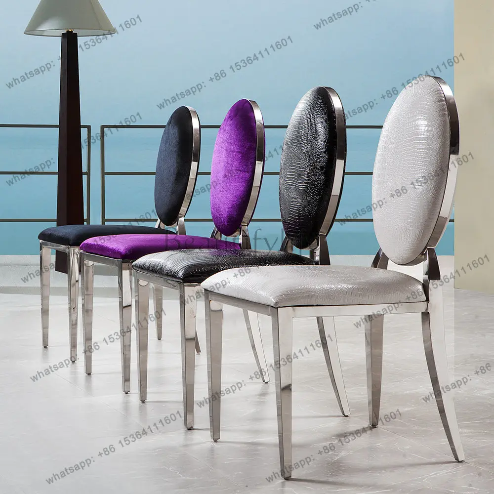

The new dining chair is modern, simple and fashionable, with a thickened high round back chair.