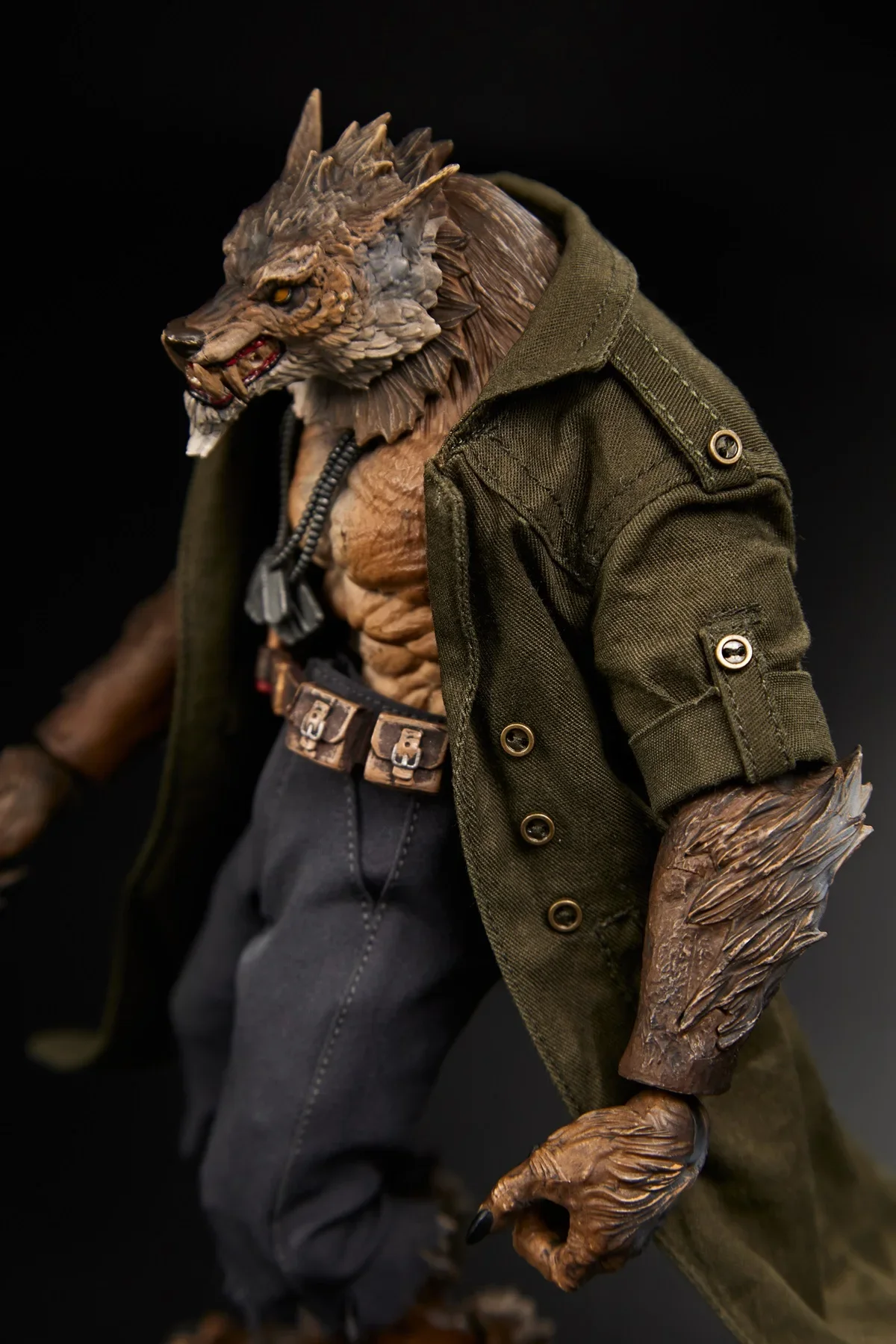 BESTLEE Studio Fury Planet 1/12 Veteran William Short Sleeve Wolf Long Windbreaker Battle Damage Pants For 6in Action Figure Toy