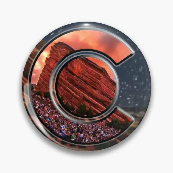 Red Rocks Amphitheater Morrison Colorado  Soft Button Pin Cute Funny Decor Brooch Hat Jewelry Metal Gift Lapel Pin Lover Women