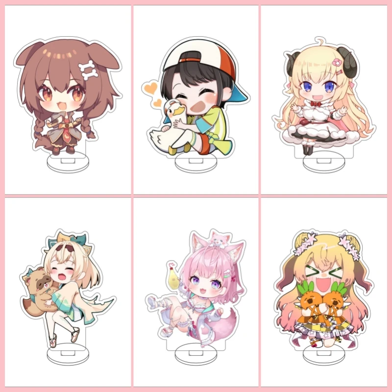 Japan Virtual YouTuber Hololive Anime Mini Figures Shirakami Fubuki Natsuiro Matsuri Acrylic Stands Akai Haato Character Model