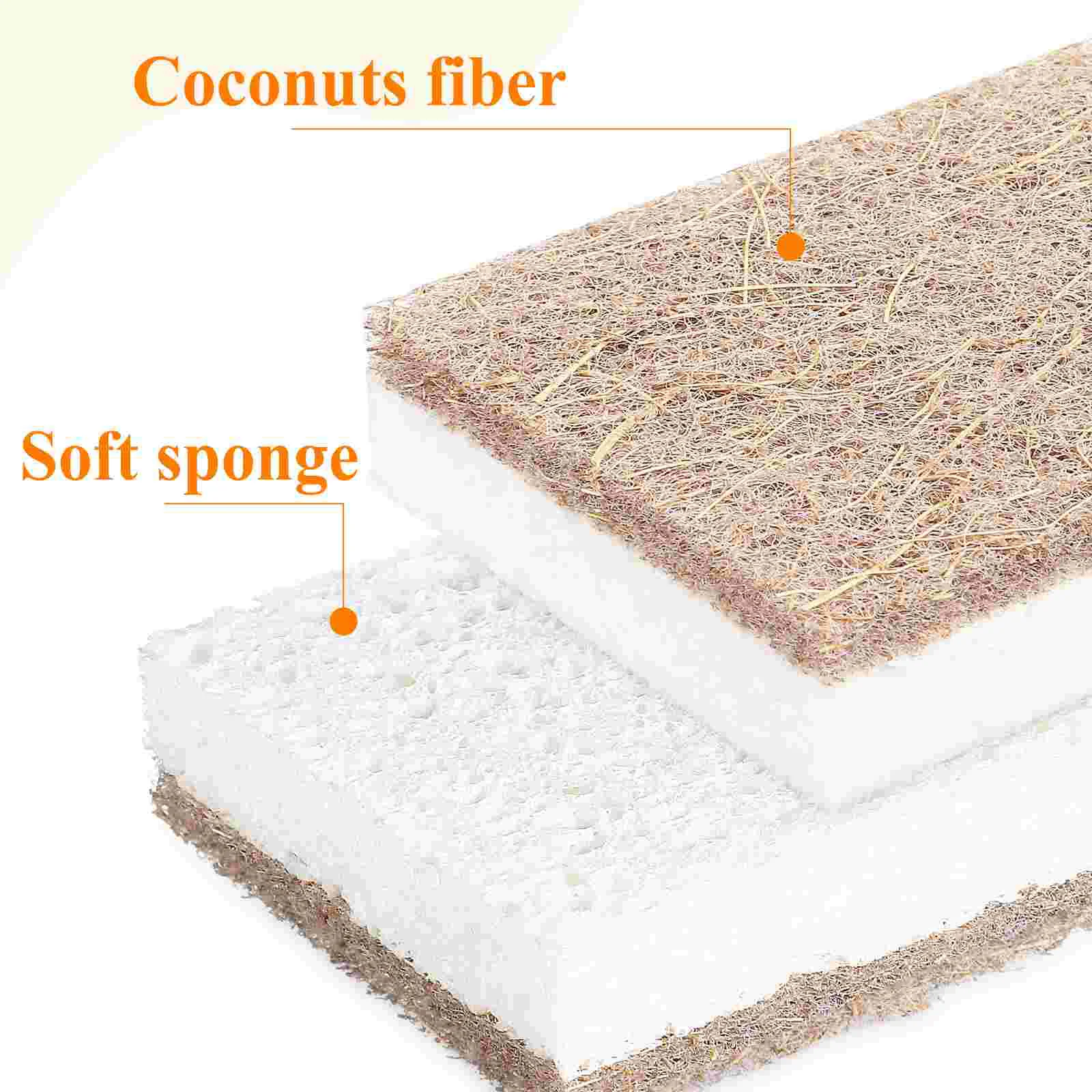 12 Pcs Cleaning Sponges Scrubber Sponge Coconuts Fiber Sponges Cellulose Sponges Household Cleaner Tools