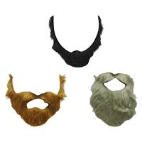 Fake Beard Costume Accessories Props False Facial Hair Flannel Beard for Men Halloween Beard Fake Mustaches Cosplay Dress Up