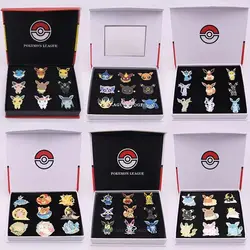 9 Style Pokemon Badges Evees Family Vaporeon Jolteon Espeon Umbreon Pins Brooches Eeveelution Box Collection Pocket Monster
