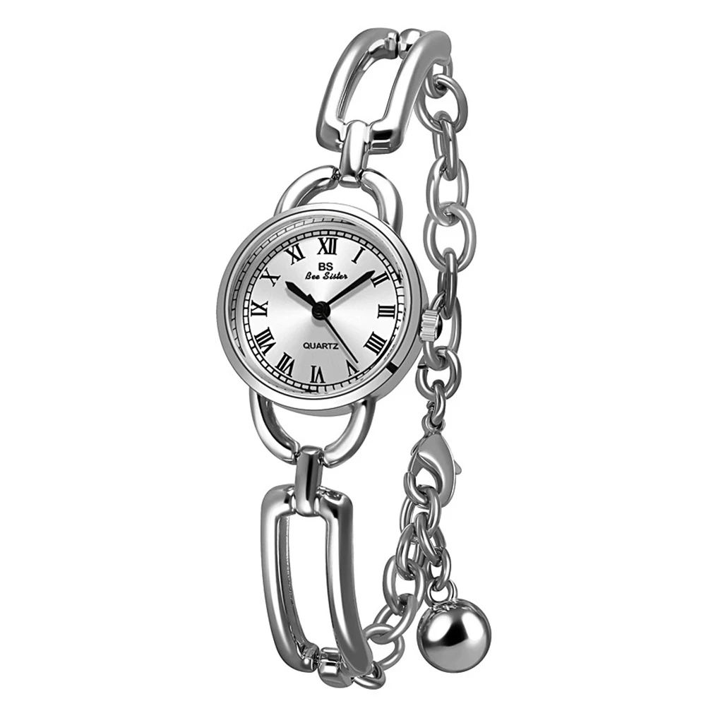 BS Bee Sister Роскошные винтажные часы для женщин Элегантные модные повседневные женские часы с круглым циферблатом Водонепроницаемые кварцевые женские часы