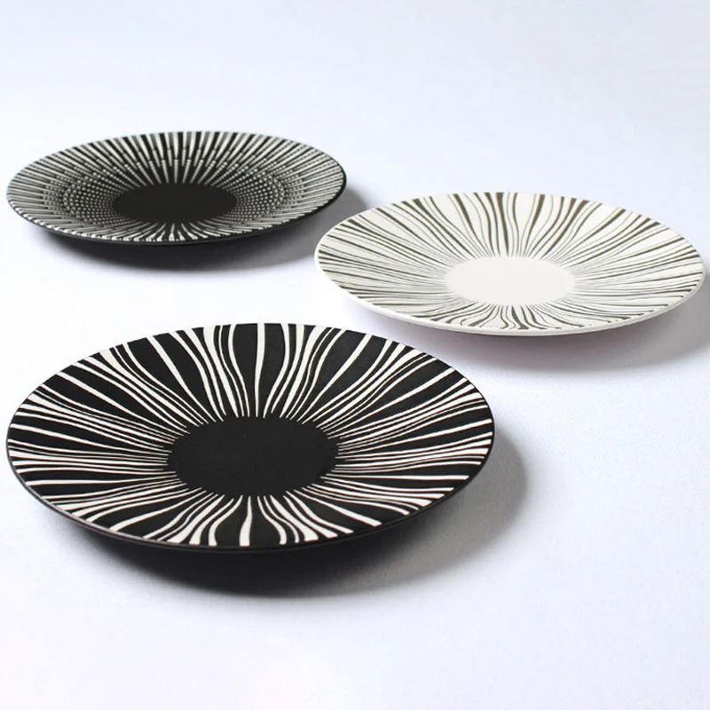 الجمالية مجموعة أطباق حفلة عيد ميلاد السوشي الشمال أطباق حلوى مجموعات مستديرة اليابانية Pratos دي جانتار أواني الطعام ديكور المنزل #4