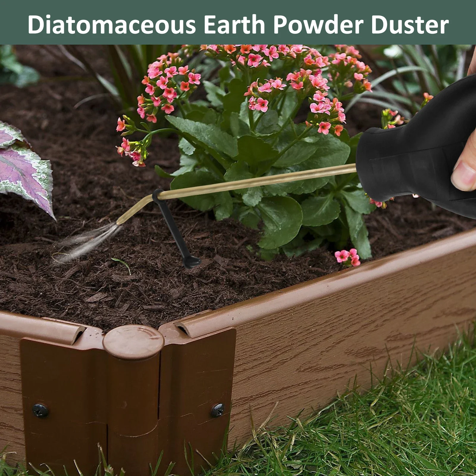 Diatomaceous Earth Duster Rubber Garden Powder Applicator Removable Bulb Duster Sprayer Practical Powder Duster for Professional