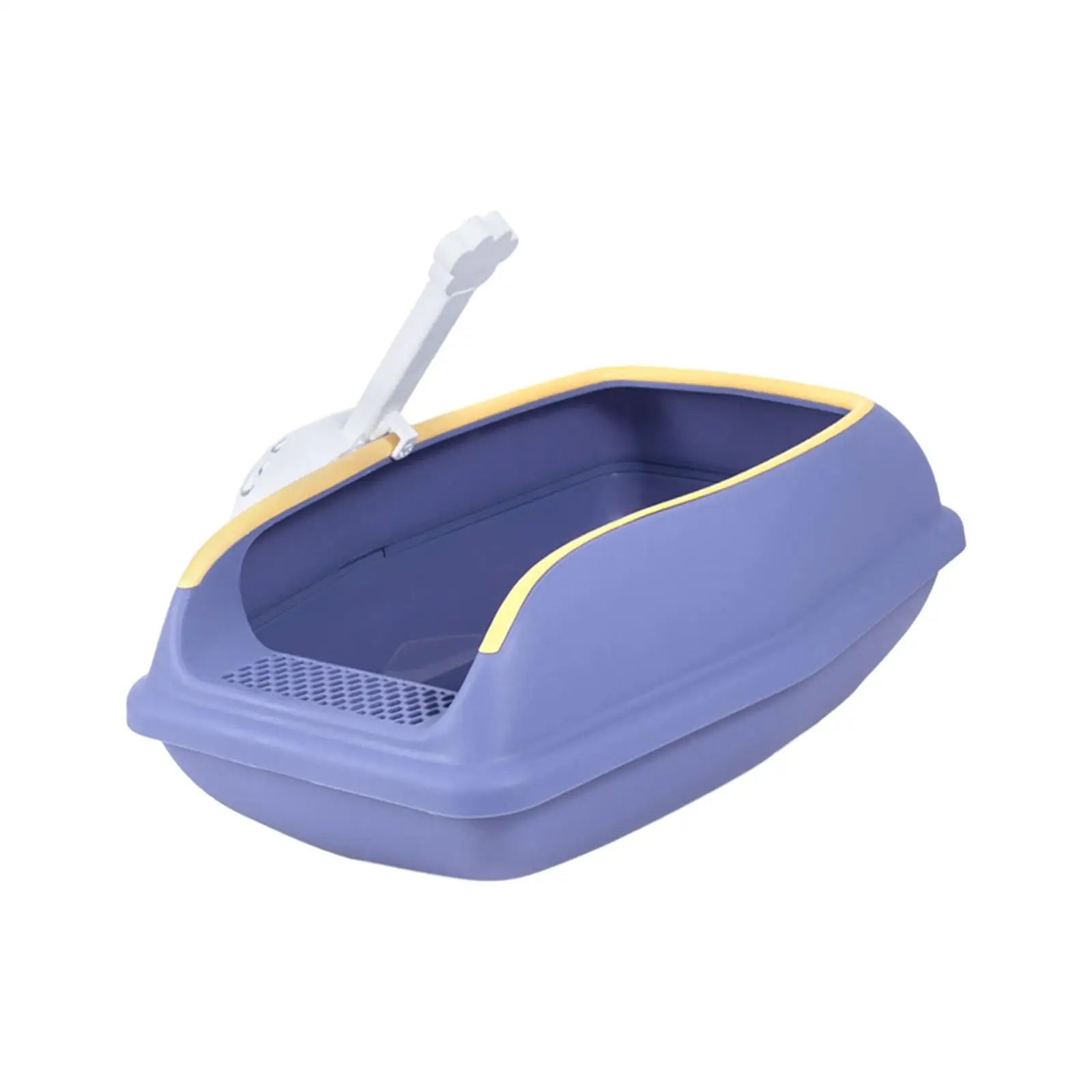 Litter Box High Sided Kitten Toilet Easily Clean Cat Sand Box Semi Enclosed Portable Cat Litter Tray for All Kinds of Cat Litter