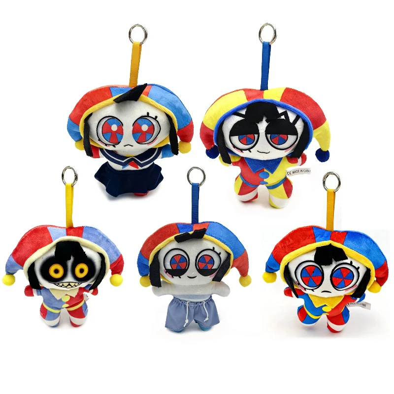 The Amazing Digital Circus Clown Plush Toy Keychain Soft Stuffed Cartoon Pendant Bag Decor For Adult Anime Collectors Fans - view 2