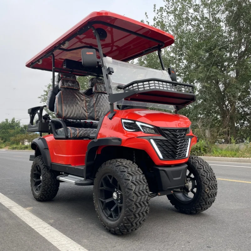 After-Sales Guarantee For Estates/Amusement Parks/Hotels Electric Golf Cart All Terrain Golf Car 14 Inch Wheel Aluminum Soundbar