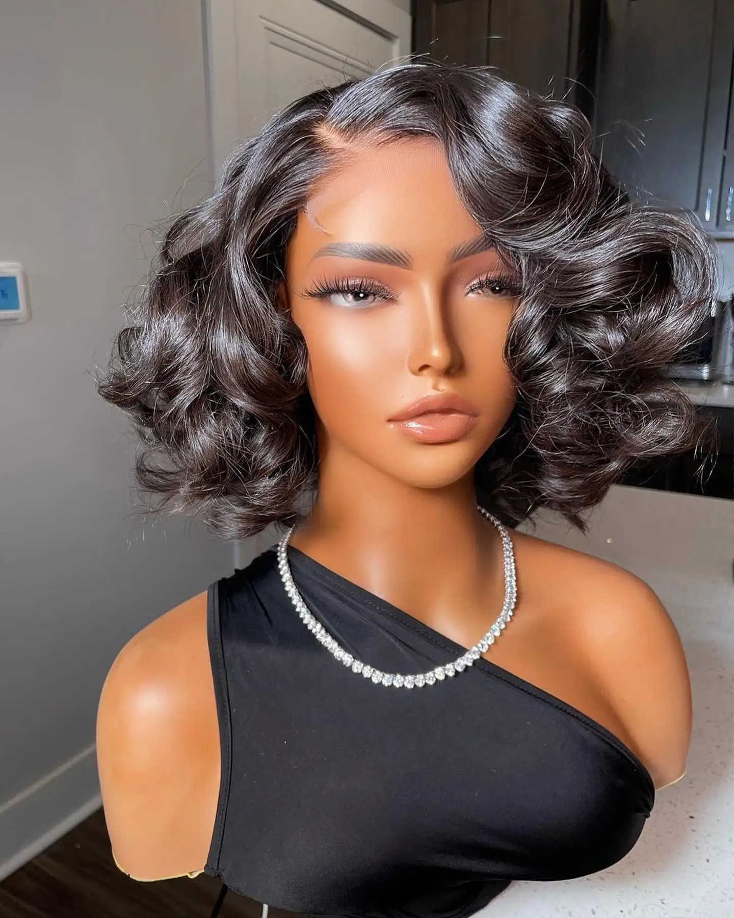 

Short Bob Lace Frontal Body Wave 13x4 Hd Transparent Lace Frontal Closure Wig 250% Density 13x6 Lace Front Human Hair Wigs