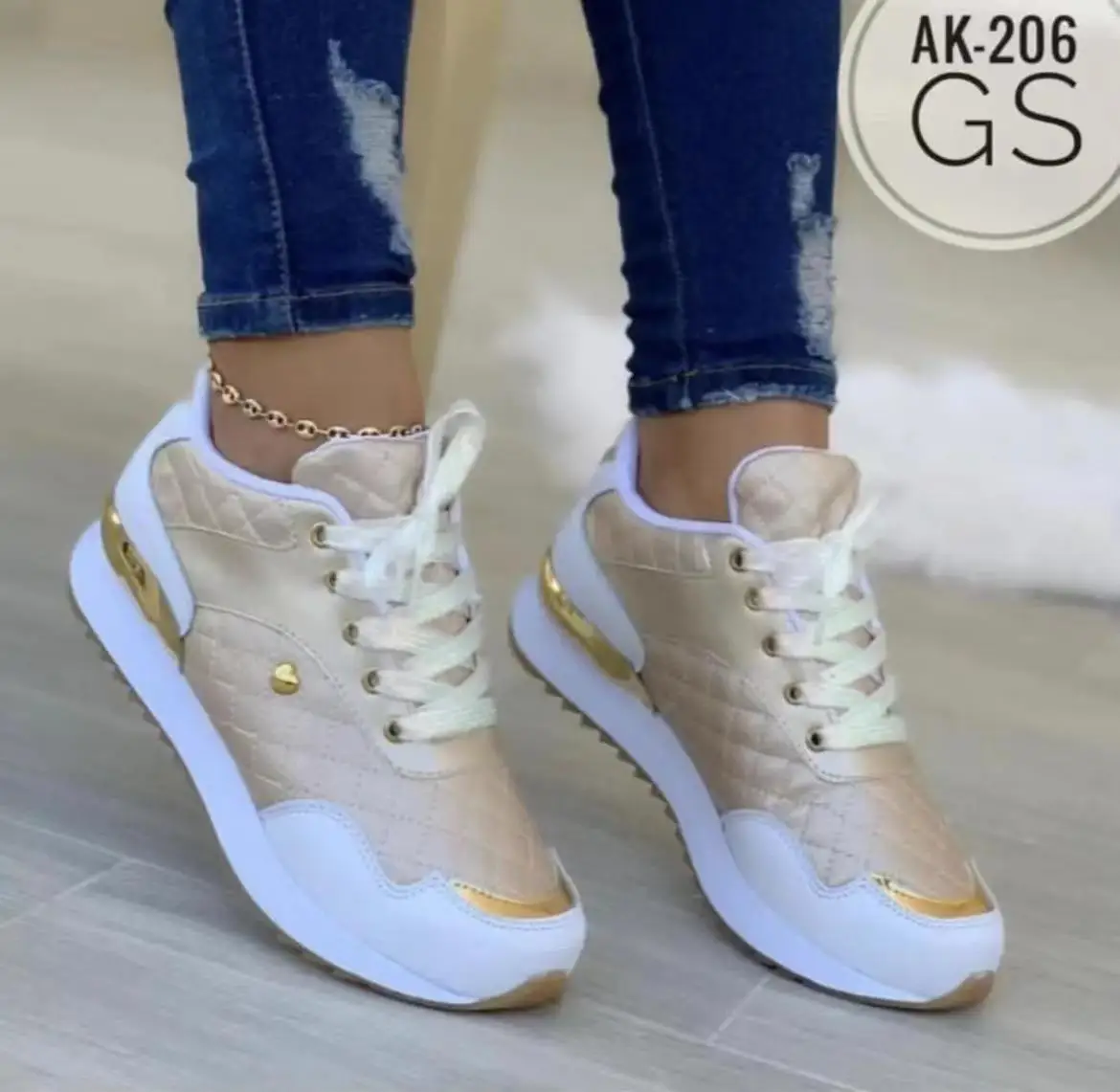 Zapatillas de deporte con plataforma para mujer, a la moda tenis de lona, zapatos informales para correr, novedad de verano