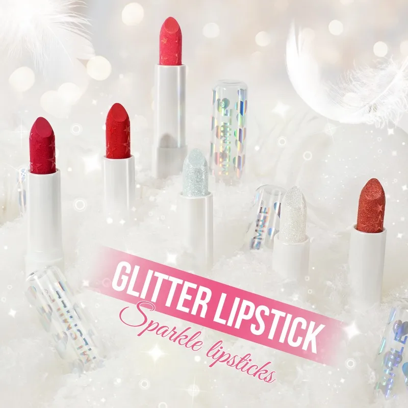 별이 빛나는 글리터 립스틱 오랫동안 지속되는 매트 전이 방지 하이드레이팅 립스틱(여성용 립 케어 메이크업용 반짝이는 효과 포함)