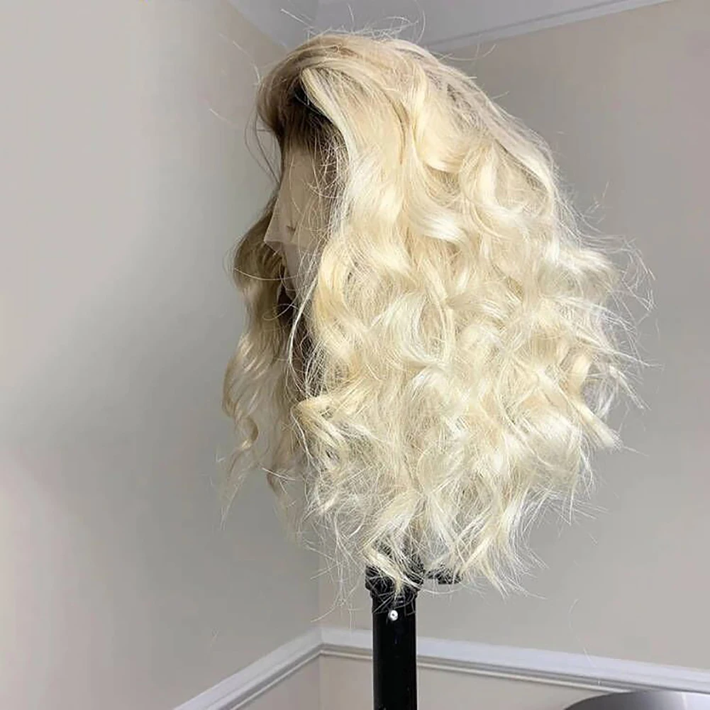 Blonde 13x6 lace frontal wig Human Hair Colored 613 blonde deep water wave HD Transparent Lace wigs Pre Plucked Ombre Brown