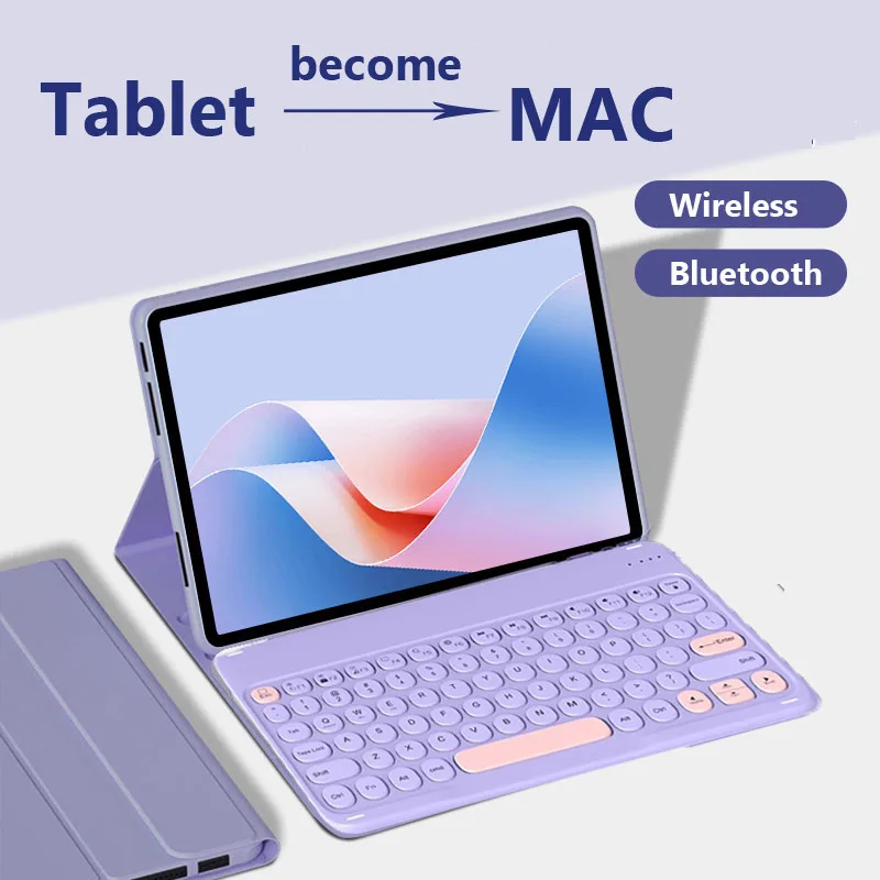 

Magnetic Keyboard Case for OPPO Pad SE 2025 11" OPD2417 Pad3 Pad2 11.61 PadNeo Air2 Pad11 Pad Air 10.36 Folio PU Leather Case